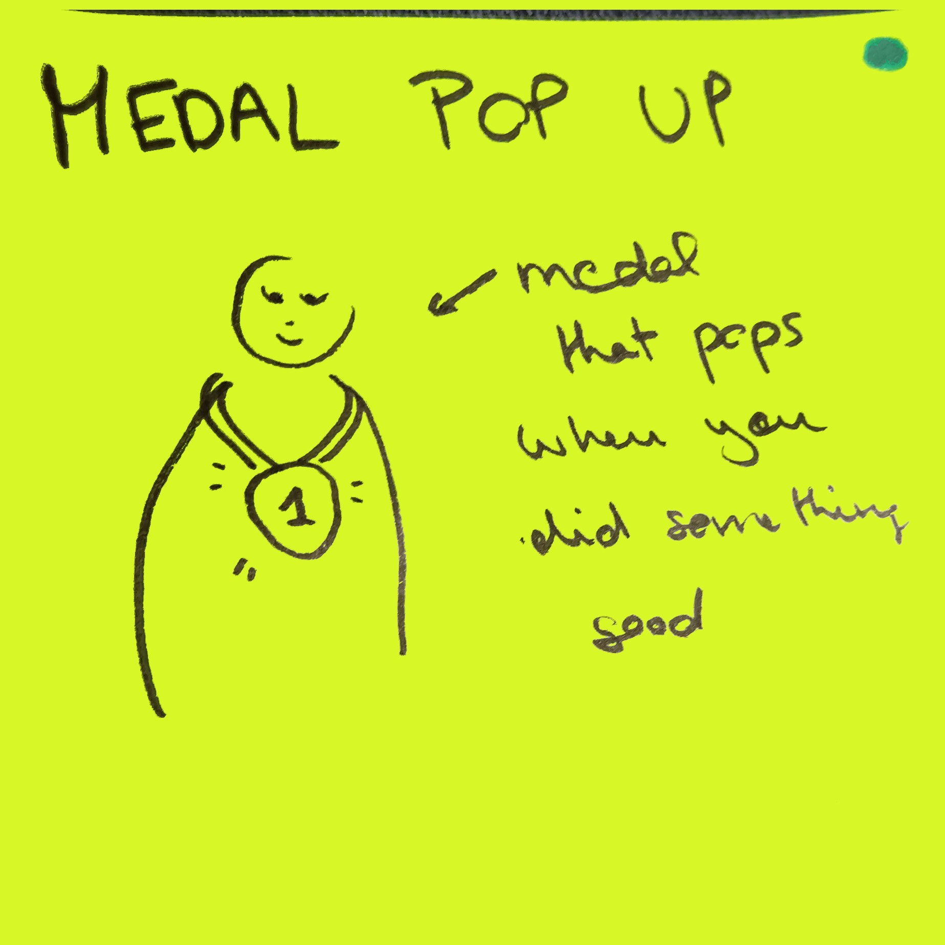 Medal pop up post-it